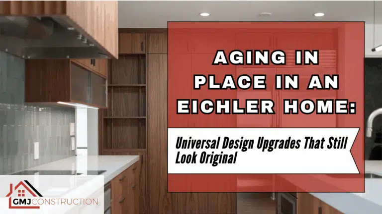 Modern eichler kitchen design with aging in place features
