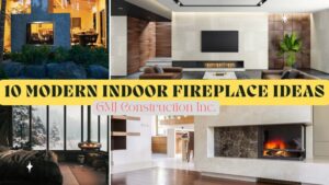 10 Modern Indoor Fireplace Ideas Featured Image - GMJ Construction