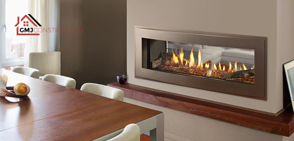Clean and Modern Indoor Fireplace - GMJ Construction