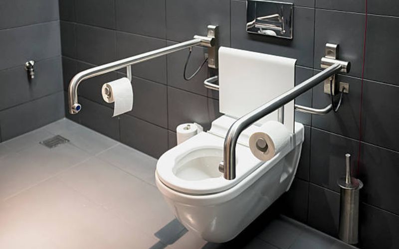 Toilet with Handrails - GMJ Construction