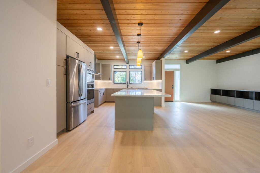 Tile and grout flooring detail in a Bay Area remodel