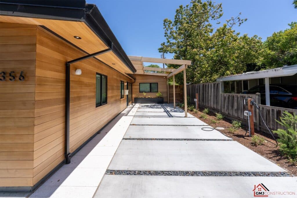 Eichler siding and exterior renovation detail