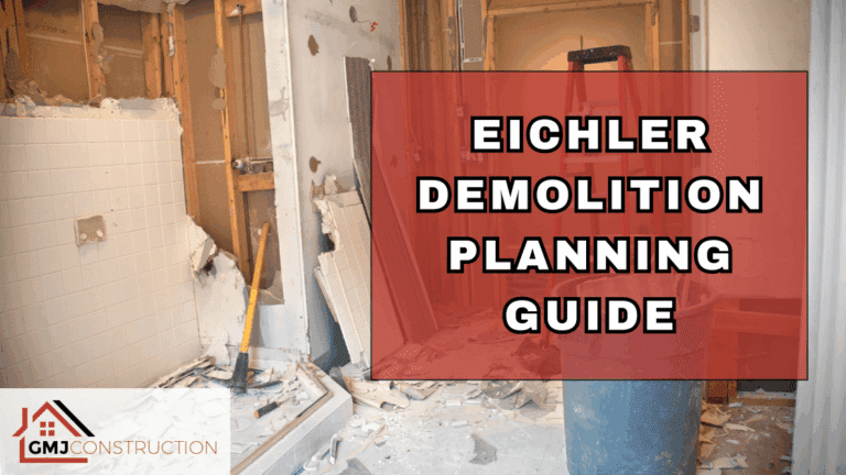 Bathroom being remodeled with 'Eichler Dem