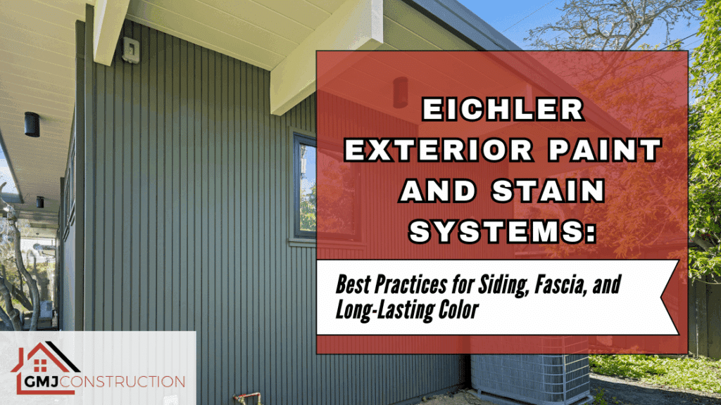 Eichler house exterior with paint and