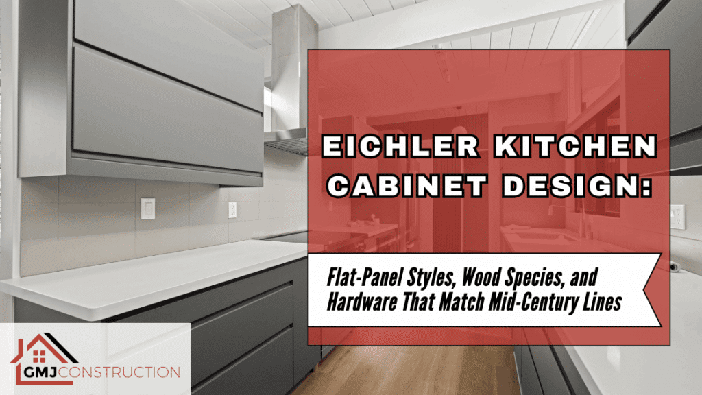 Eichler kitchen with flat-panel cabinets