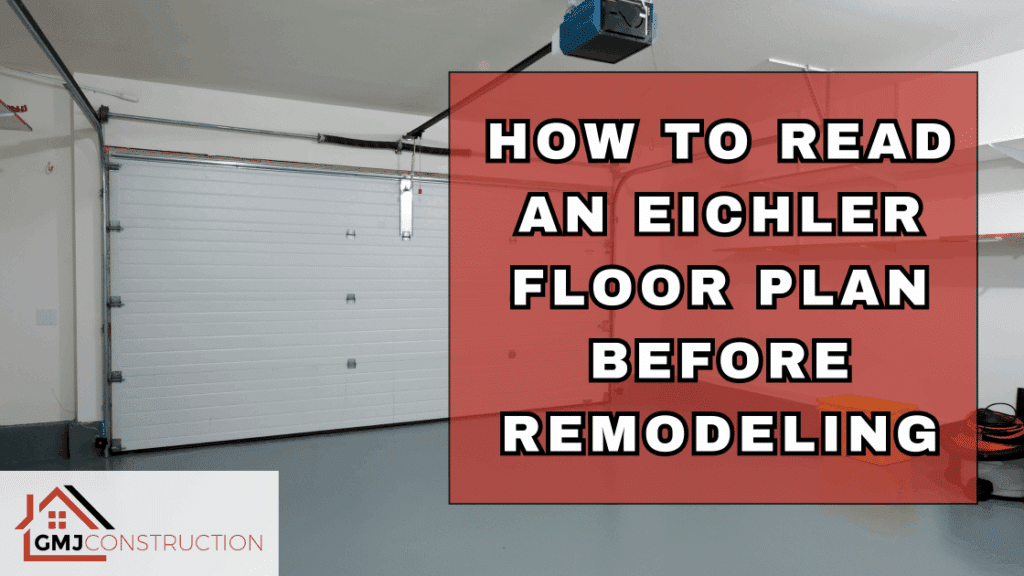 Garage interior with an Eichler floor plan ready