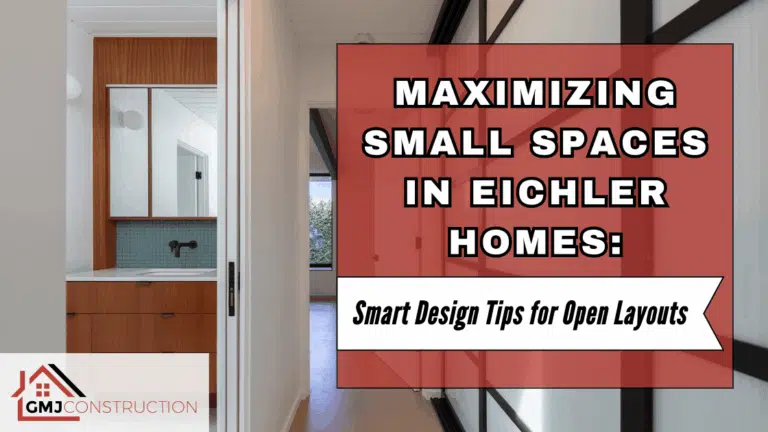 Hallway with red sign maximizing space in small homes