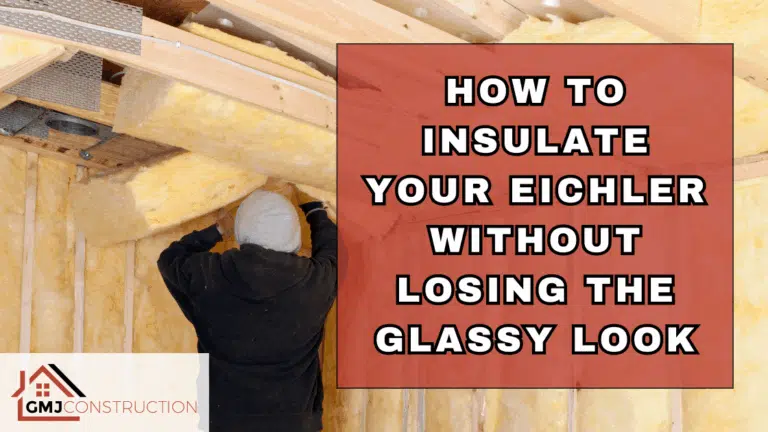 Man installing insulation in a house