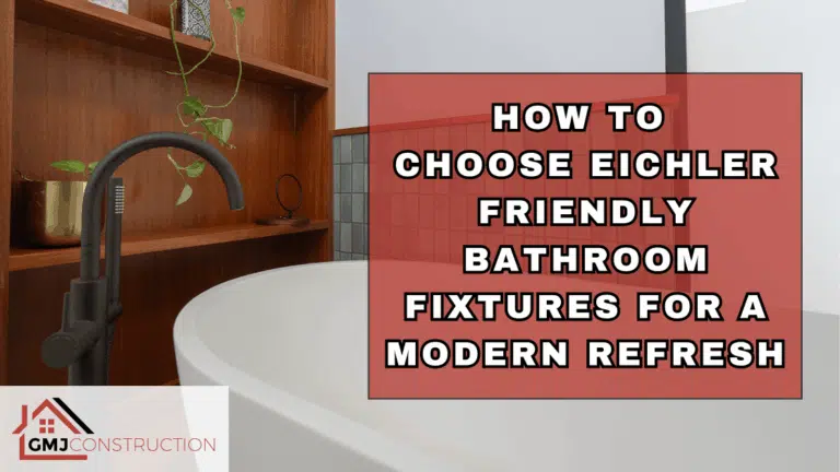 Mid-century modern bathroom with sink and tub for eichler-style update
