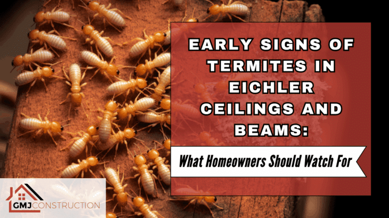 Termites on a table indicating early infestation signs